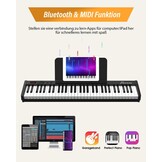 Digitale Piano 61 Halfgewogen Toetsen + Standaard | 59% Korting