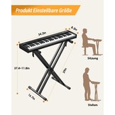 Digitale Piano 61 Halfgewogen Toetsen + Standaard | 59% Korting