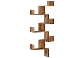 Hoekwandschap Oud Hout - 45x45x147 cm met 34% Korting