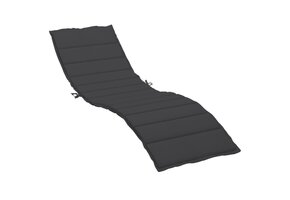 Ligbedkussen Oxford Stof Zwart 200x60 cm - 50% Korting