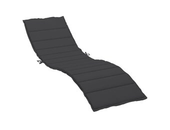 vidaXL Ligbedkussen 200x60x3 cm oxford stof zwart