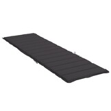 vidaXL Ligbedkussen 200x60x3 cm oxford stof zwart