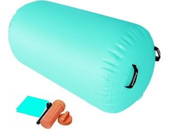 Opblaasbare Air Roll Gymnastiek Mat Gym Mat Yoga Mat Camping Training Mat Fitness Yoga Sport Mat (Roll Mint)