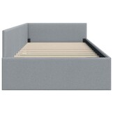 Lichtgrijs Hoekbedframe 90x200cm - Slimme Keuze voor Ruimtebesparing