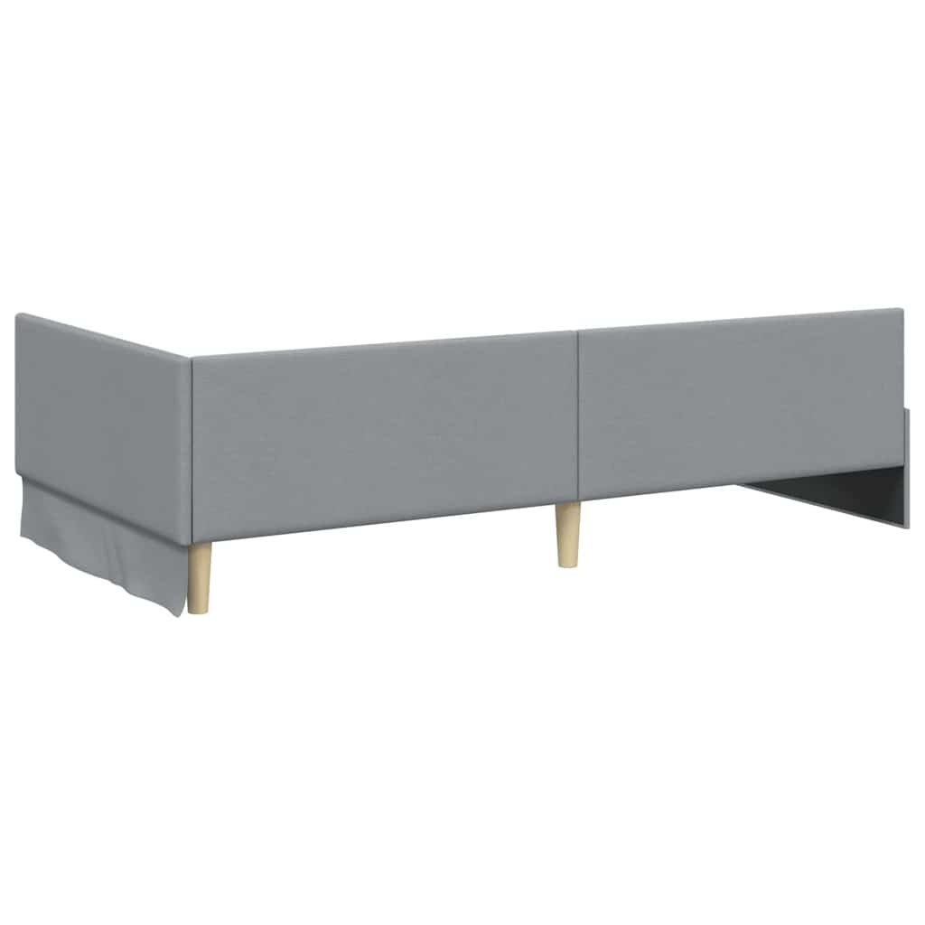 Lichtgrijs Hoekbedframe 90x200cm - Slimme Keuze voor Ruimtebesparing