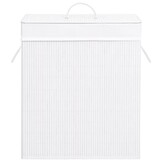 vidaXL Wasmand met 2 vakken 100 L bamboe wit