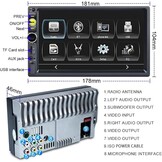 Podofo Autoradio 2 DIN Compatibel met Apple Carplay en Android Auto, 7 Inch Touchscreen met Bluetooth/Mirror Link/FM/SWC/AUX Ingang/Achteruitrijcamera/Kader et microphone