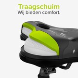 Velmia Fietszadel - Comfortabel zadel voor mannen en vrouwen - 3 zones concept - waterdichte fietszadel met ergonomisch design