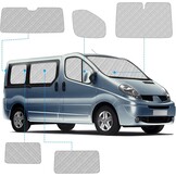 8 stuks RV Windshield Sun Shade Vervanging voor 2001-2014 Renault Trafic SWB, Zonnescherm voor voorruit met opbergtas, 100% occlusie