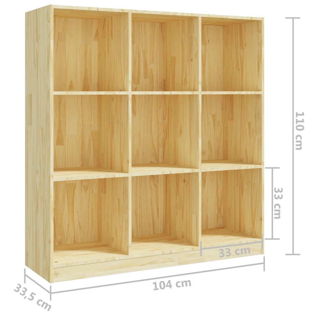 vidaXL Boekenkast / kamerscherm 104x33,5x110 cm massief grenenhout