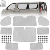 8 stuks RV Windshield Sun Shade Vervanging voor 2001-2014 Renault Trafic SWB, Zonnescherm voor voorruit met opbergtas, 100% occlusie