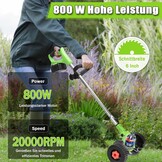Akku Rasentrimmer Mit Akku, 2 x 21 V 4,0 Ah Freischneider Akku, 3-in-1 Multifunktions-Rasentrimmer/Freischneider/kantenschneider, Teleskopisch und Verstellbar, Geeignet für Garten, Hofmähen