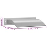 vidaXL Zwembadfontein 45x26x13 cm roestvrij staal zilverkleurig