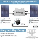 800W Balkon Zonne-energie Omvormer met WLAN App - Pure Sinusgolf, IP65 Waterdicht, 10 Jaar Garantie