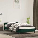 vidaXL Bedframe zonder matras 90x200 cm fluweel donkergroen