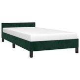 vidaXL Bedframe zonder matras 90x200 cm fluweel donkergroen