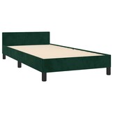 vidaXL Bedframe zonder matras 90x200 cm fluweel donkergroen