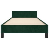 vidaXL Bedframe zonder matras 90x200 cm fluweel donkergroen