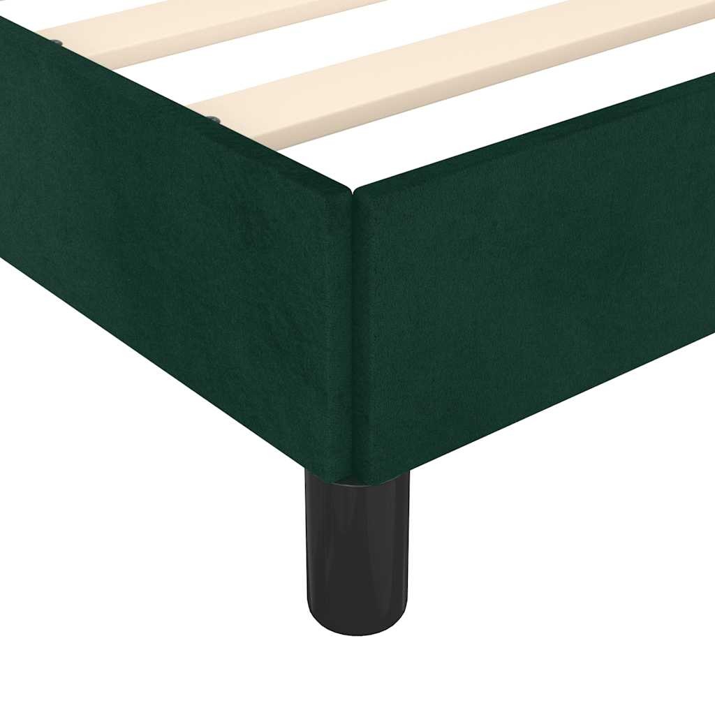 vidaXL Bedframe zonder matras 90x200 cm fluweel donkergroen