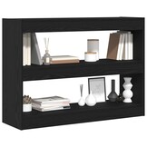 vidaXL Boekenkast Zwart eiken 100 x 30 x 72 cm Bewerkt hout