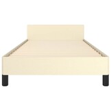 vidaXL Bedframe met hoofdeinde zonder matras 80x200 cm crèmekleurig