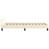 vidaXL Bedframe met hoofdeinde zonder matras 80x200 cm crèmekleurig