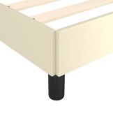 vidaXL Bedframe met hoofdeinde zonder matras 80x200 cm crèmekleurig