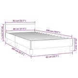 vidaXL Bedframe met hoofdeinde zonder matras 80x200 cm crèmekleurig