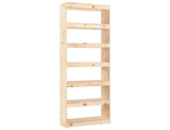 vidaXL Boekenkast/kamerscherm 80x30x199,5 cm massief grenenhout