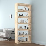 vidaXL Boekenkast/kamerscherm 80x30x199,5 cm massief grenenhout
