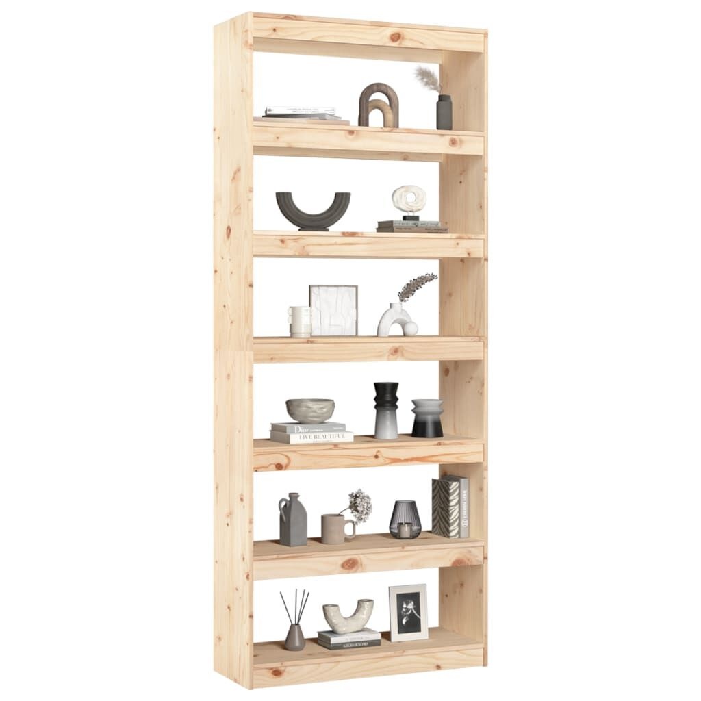 vidaXL Boekenkast/kamerscherm 80x30x199,5 cm massief grenenhout