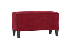 Wijnrood Fluweel Bankje 70x35x41 cm | 45% Korting