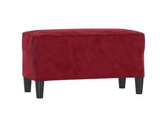 vidaXL Bankje 70x35x41 cm fluweel wijnrood