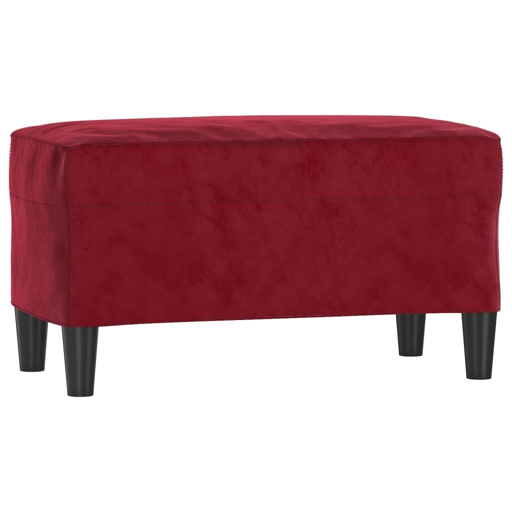 VidaXL Fluweel Bankje - Wijnrood (70x35x41 cm) - 59% Korting