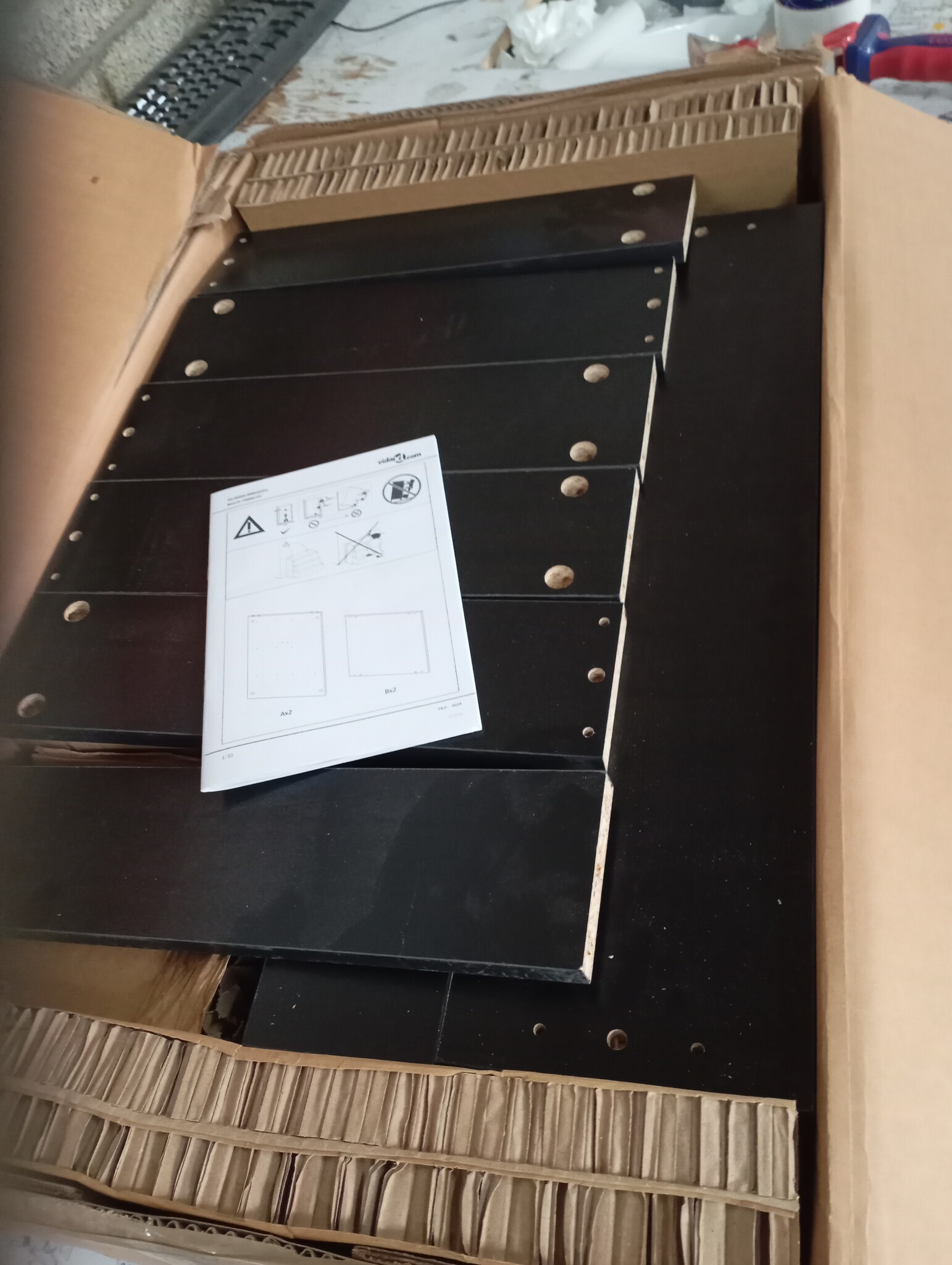 vidaXL Ladekast 60x41x58 cm bewerkt hout zwart
