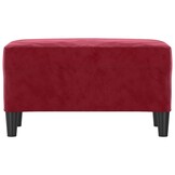 VidaXL Fluweel Bankje - Wijnrood (70x35x41 cm) - 59% Korting