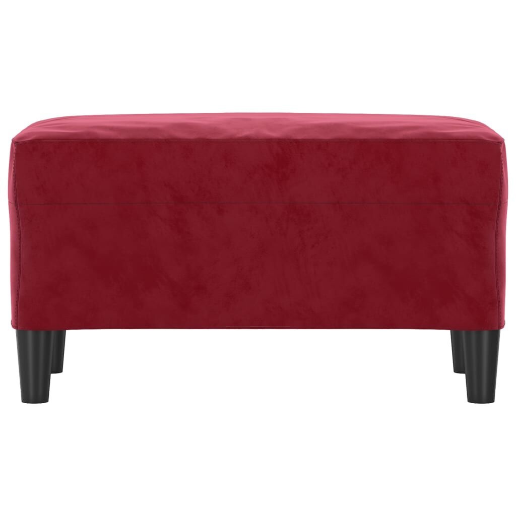 VidaXL Fluweel Bankje - Wijnrood (70x35x41 cm) - 59% Korting