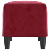 vidaXL Bankje 70x35x41 cm fluweel wijnrood