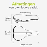 Comfortabel Fietszadel Stadsfiets Dames/Heren - 33% Korting!