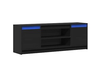 TV-meubel met LED 139,5cm Zwart - 30% Korting