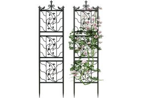 Set van 2 Zwarte Klimrekken Smeedijzer - 195x50cm - 35% Korting
