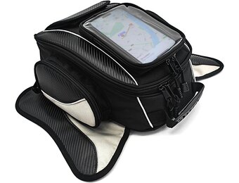Motorfiets Tanktas Universeel 10L | Magnetisch | Waterdicht | Zwart - 34% Korting