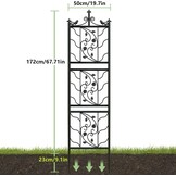 Klimrek voor Klimplanten Set van 2 | Zwart Metaal 195x50cm | 35% Korting