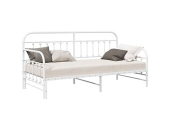 vidaXL Daybed Frame Wit Staal 90x200 cm - 35% Korting!