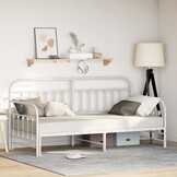 vidaXL Daybed Frame Wit Staal 90x200 cm - 35% Korting!