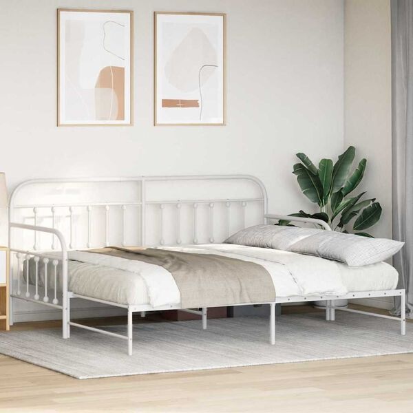 vidaXL Daybed Frame Wit Staal 90x200 cm - 35% Korting!