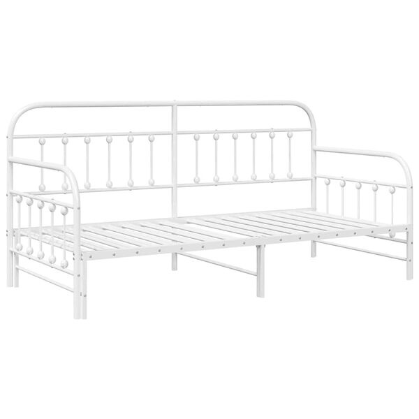 vidaXL Daybed Frame Wit Staal 90x200 cm - 35% Korting!