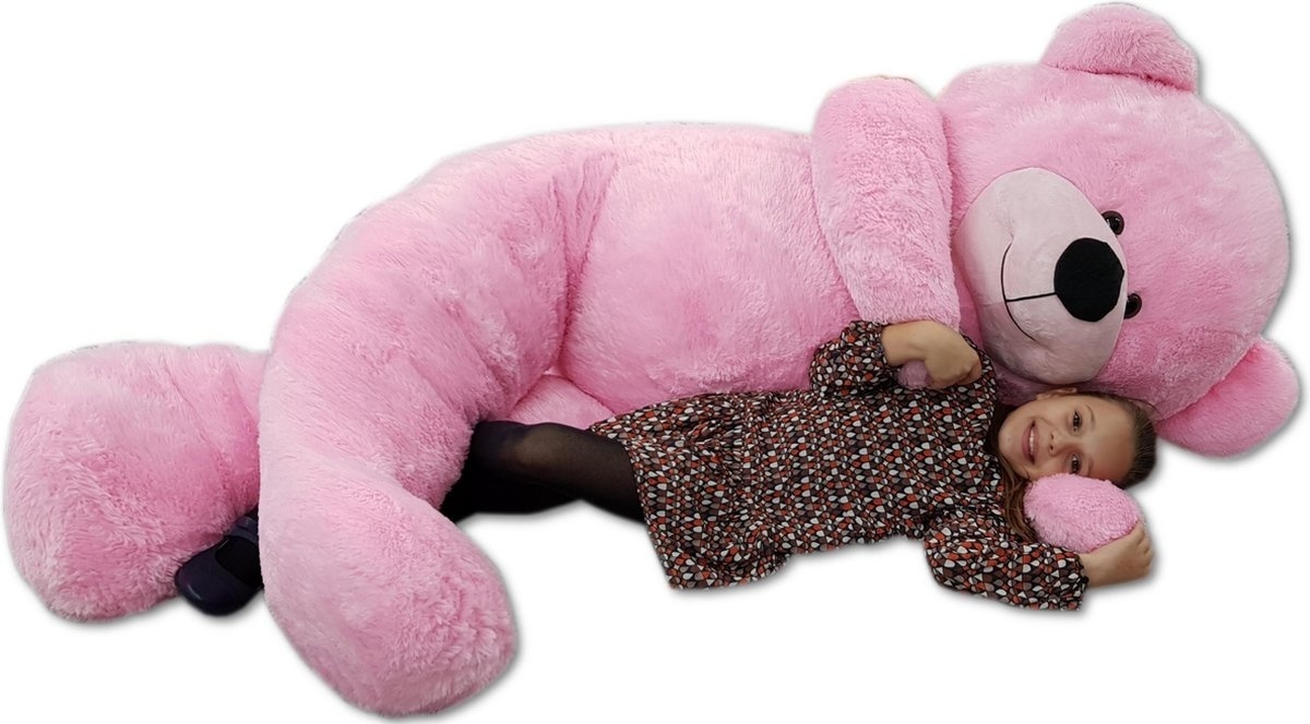 XXL Roze Knuffelbeer 220cm - Topkwaliteit Pluche, Europees Fabricaat