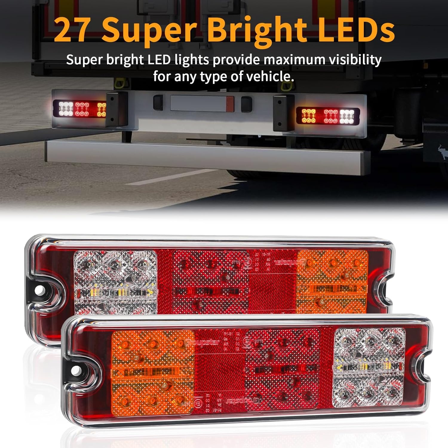 2x LED Achterlichten Trailer 12V/24V - E4 Goedgekeurd met 54% Korting!