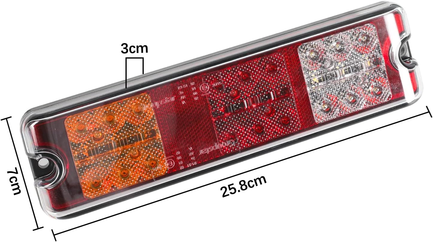 2x LED Achterlichten Trailer 12V/24V - E4 Goedgekeurd met 54% Korting!